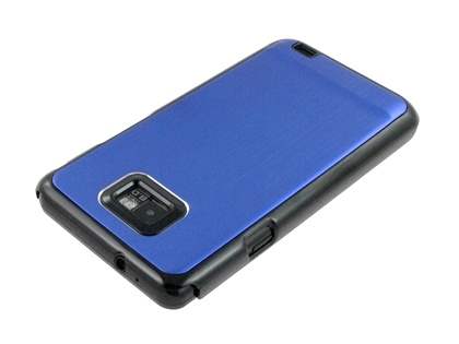 Brushed Aluminium Case for Samsung Galaxy S2 - Ocean Blue