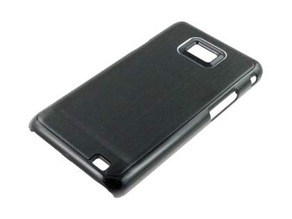 Brushed Aluminium Case for Samsung Galaxy S2 - Classic Black