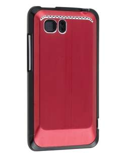 HTC Velocity 4G Brushed Aluminium Case - Burgundy Red