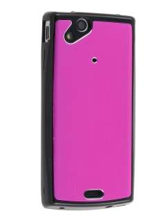 Sony Ericsson Xperia Arc/Arc S Brushed Aluminium Case - Hot Pink