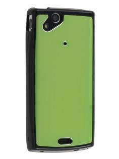 Sony Ericsson Xperia Arc/Arc S Brushed Aluminium Case - Lime Green