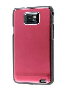 Brushed Aluminium Case for Samsung Galaxy S2 - Red Hard Case