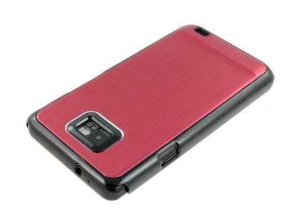 Brushed Aluminium Case for Samsung Galaxy S2 - Red