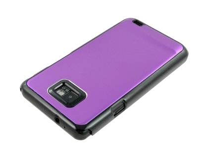 Brushed Aluminium Case for Samsung Galaxy S2 - Purple