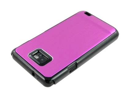 Brushed Aluminium Case for Samsung Galaxy S2 - Hot Pink