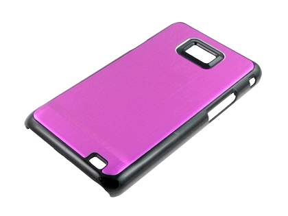 Brushed Aluminium Case for Samsung Galaxy S2 - Hot Pink