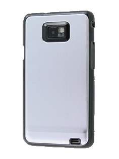 Brushed Aluminium Case for Samsung Galaxy S2 - Silver Hard Case