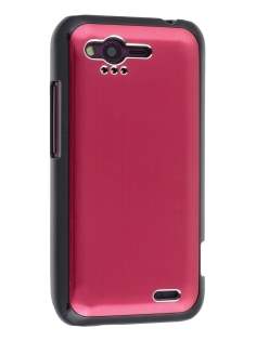 HTC Rhyme Brushed Aluminium Case - Burgundy Red