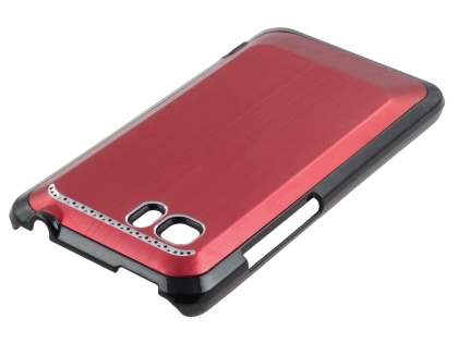 HTC Velocity 4G Brushed Aluminium Case - Burgundy Red