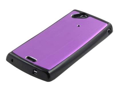 Sony Ericsson Xperia Arc/Arc S Brushed Aluminium Case - Lavender Purple