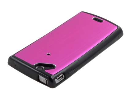 Sony Ericsson Xperia Arc/Arc S Brushed Aluminium Case - Hot Pink