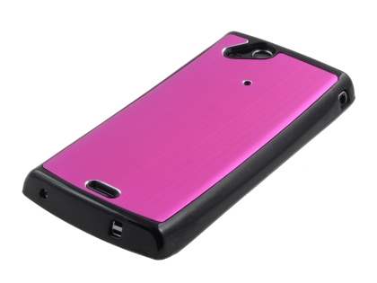 Sony Ericsson Xperia Arc/Arc S Brushed Aluminium Case - Hot Pink