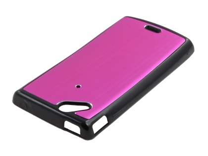 Sony Ericsson Xperia Arc/Arc S Brushed Aluminium Case - Hot Pink
