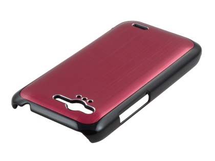 HTC Rhyme Brushed Aluminium Case - Burgundy Red