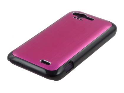 HTC Rhyme Brushed Aluminium Case - Hot Pink