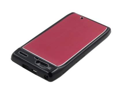 Motorola RAZR Brushed Aluminium Case - Burgundy Red