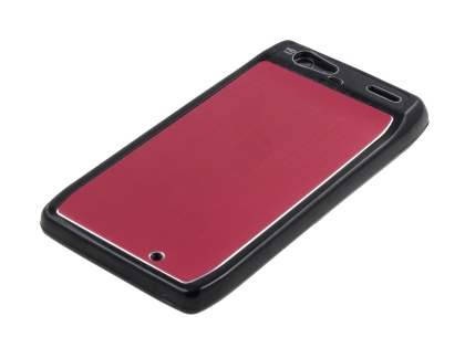 Motorola RAZR Brushed Aluminium Case - Burgundy Red