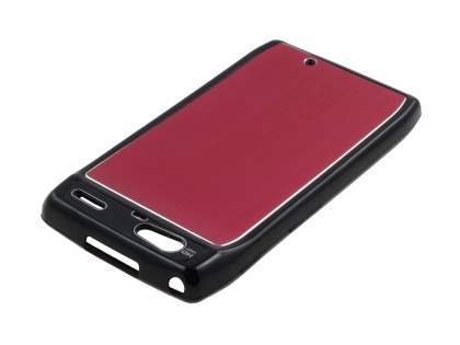 Motorola RAZR Brushed Aluminium Case - Burgundy Red