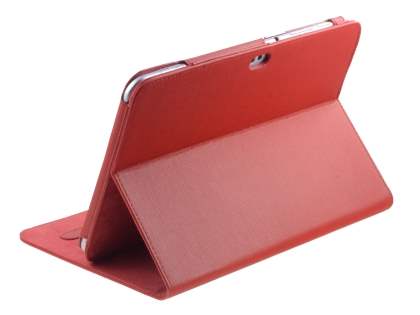 Samsung Galaxy Tab 8.9 4G Synthetic Leather Flip Case with Dual-Angle Tilt Stand - Red Leather Flip Case