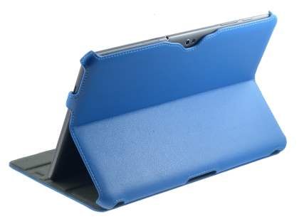 Premium Samsung Galaxy Tab 10.1 Slim Synthetic Leather Flip Case with Multi-Angle Tilt Stand - Sky Blue