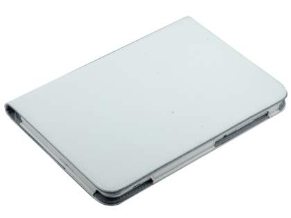 Samsung Galaxy Tab 8.9 4G Synthetic Leather Flip Case with Dual-Angle Tilt Stand - White