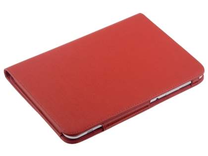 Samsung Galaxy Tab 8.9 4G Synthetic Leather Flip Case with Dual-Angle Tilt Stand - Red