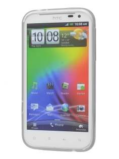 POLAISHI HTC Sensation XL Frosted TPU Case plus Screen Protector - Clear