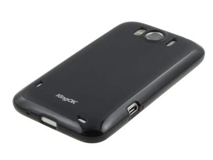KingOK HTC Sensation XL Frosted TPU Case plus Screen Protector - Classic Black
