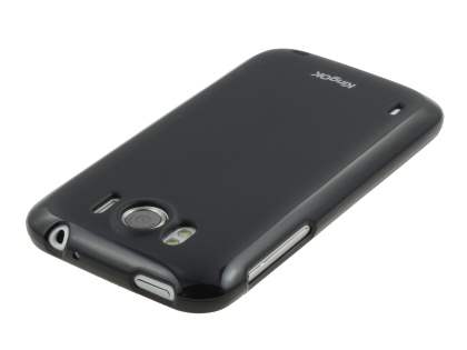 KingOK HTC Sensation XL Frosted TPU Case plus Screen Protector - Classic Black