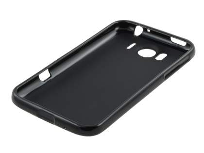 KingOK HTC Sensation XL Frosted TPU Case plus Screen Protector - Classic Black