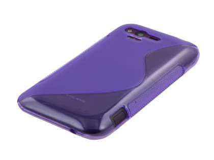 Wave Case for HTC Rhyme - Frosted Purple/Purple