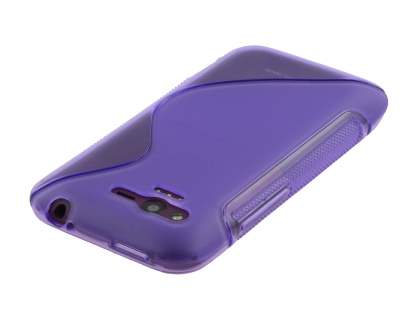 Wave Case for HTC Rhyme - Frosted Purple/Purple