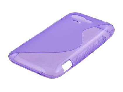 Wave Case for HTC Rhyme - Frosted Purple/Purple