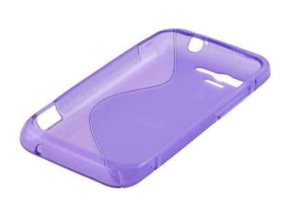 Wave Case for HTC Rhyme - Frosted Purple/Purple