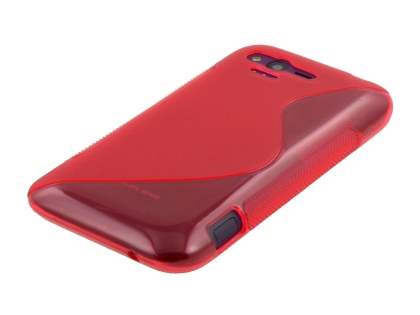 Wave Case for HTC Rhyme - Frosted Red