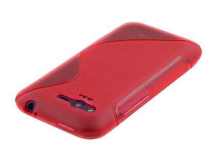 Wave Case for HTC Rhyme - Frosted Red