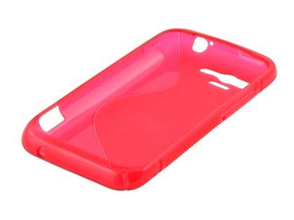 Wave Case for HTC Rhyme - Frosted Red