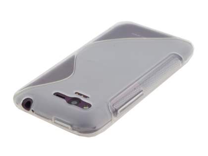 Wave Case for HTC Rhyme - Frosted Clear/Clear