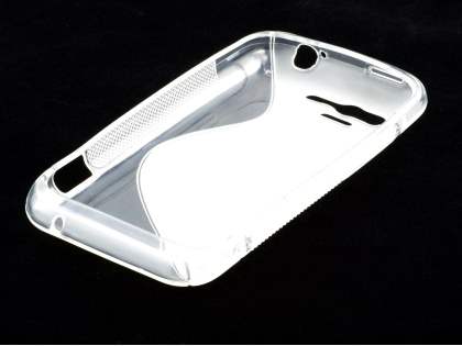 Wave Case for HTC Rhyme - Frosted Clear/Clear