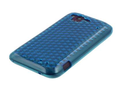 HTC Rhyme TPU Gel Case - Diamond Sky Blue