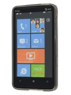 POLAISHI HTC HD7 Frosted TPU Case plus Screen Protector - Frosted Grey