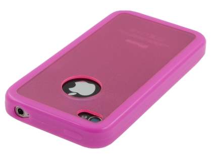 iPhone 4S Dual-Design Case - Pink/Frosted Pink