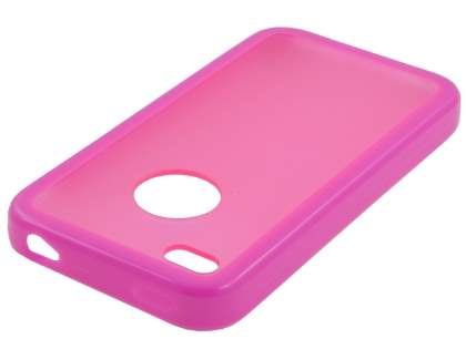 iPhone 4S Dual-Design Case - Pink/Frosted Pink