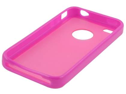 iPhone 4S Dual-Design Case - Pink/Frosted Pink