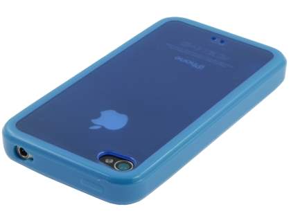 Dual-Design Case for iPhone 4S/4 - Blue/Frosted Blue
