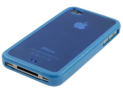 Dual-Design Case for iPhone 4S/4 - Blue/Frosted Blue