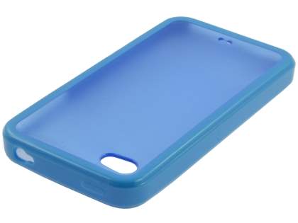 Dual-Design Case for iPhone 4S/4 - Blue/Frosted Blue