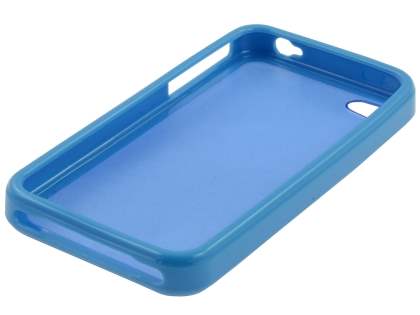 Dual-Design Case for iPhone 4S/4 - Blue/Frosted Blue