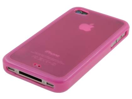 Dual-Design Case for iPhone 4S/4 - Pink/Frosted Pink