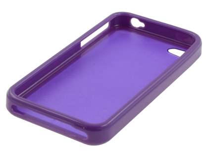 Dual-Design Case for iPhone 4S/4 - Purple/Frosted Purple